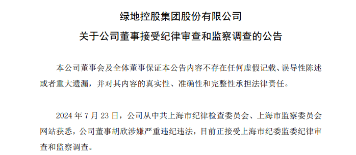 上海城投原副总裁胡欣被逮捕背后的故事与启示